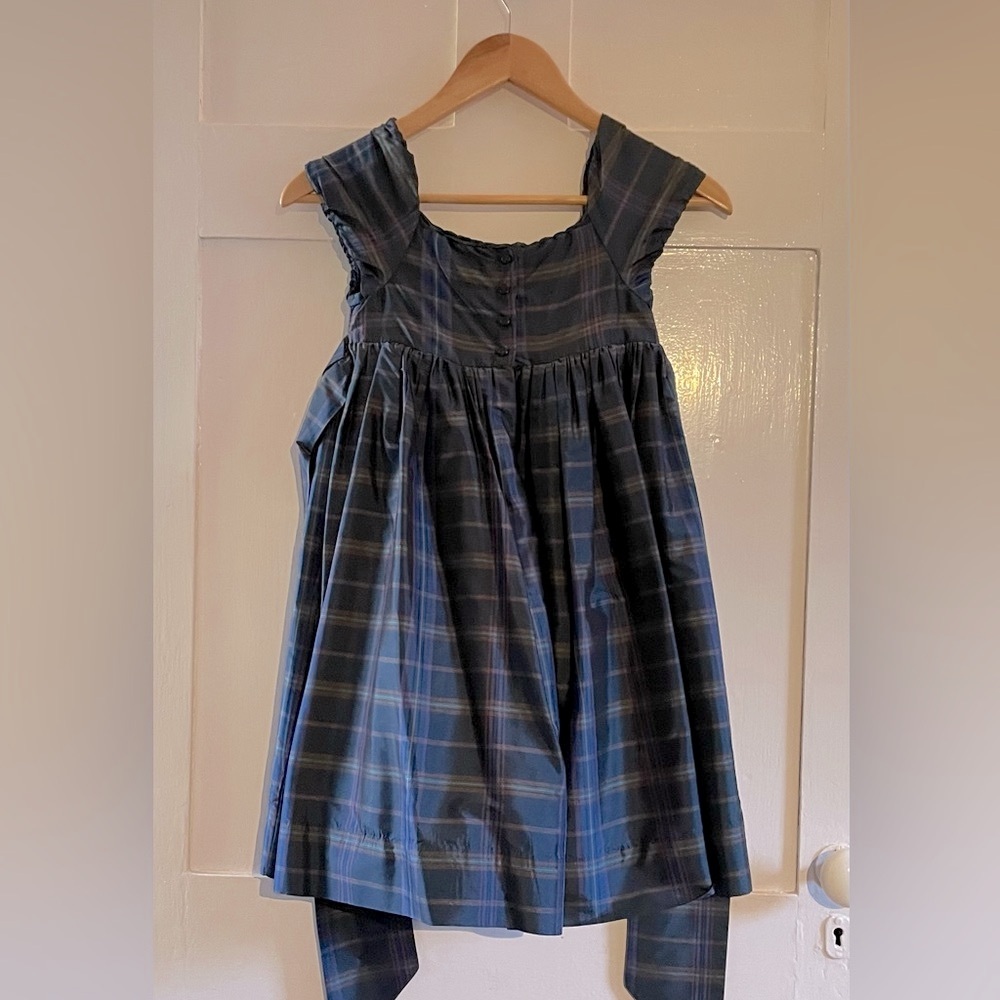 Ralph Lauren silk taffeta smocked holiday dress 6 - Picture 8 of 10